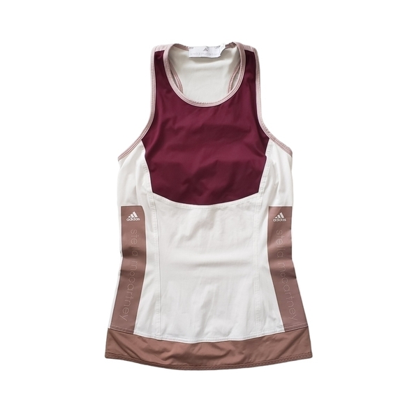 Stella McCartney Adidas Performance TechFit Colour Block Tank Top - Picture 2 of 7